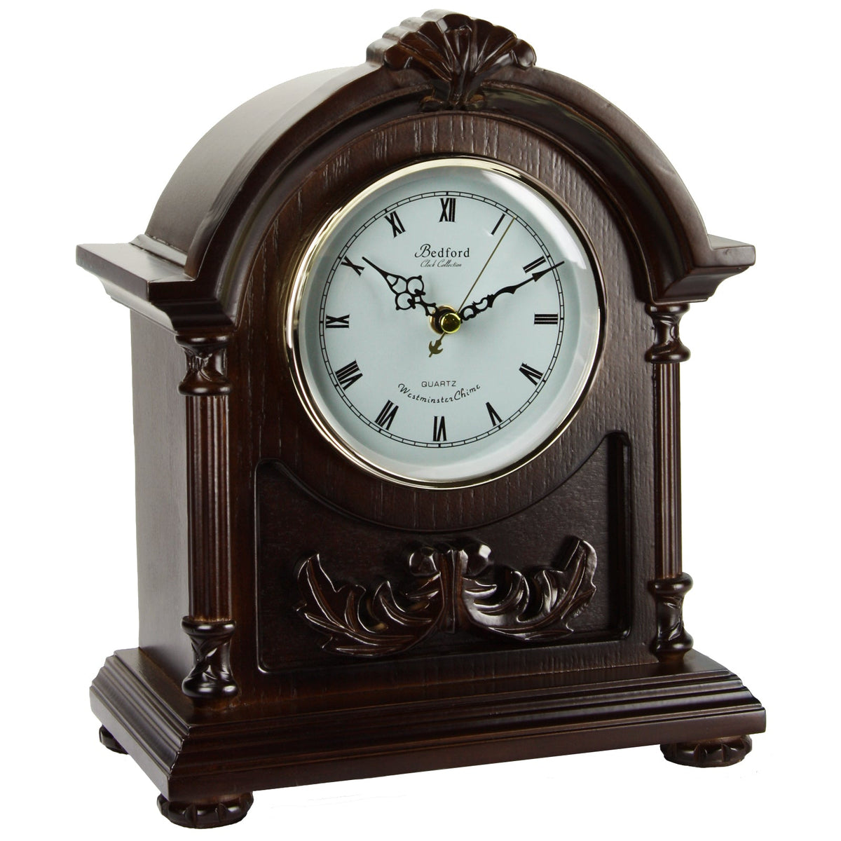 Bedford Clock Collection Wood Mantel Clock with Chimes | Clocks | Wiccan Center