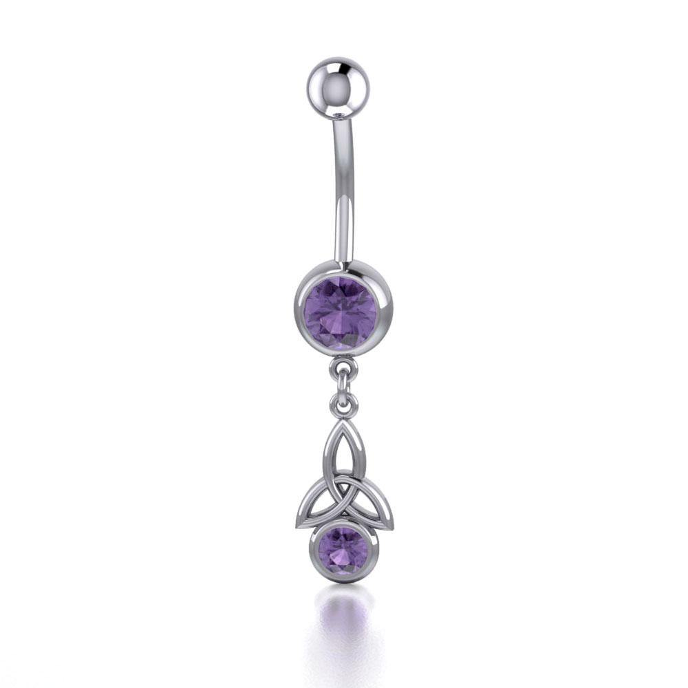 Celtic Trinity Knot Body Jewelry with Gem BJ077