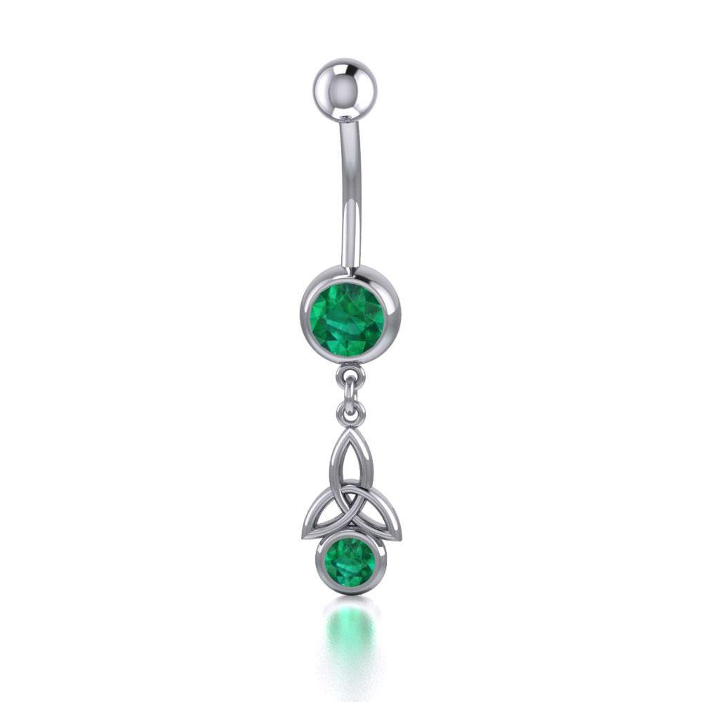 Celtic Trinity Knot Body Jewelry with Gem BJ077