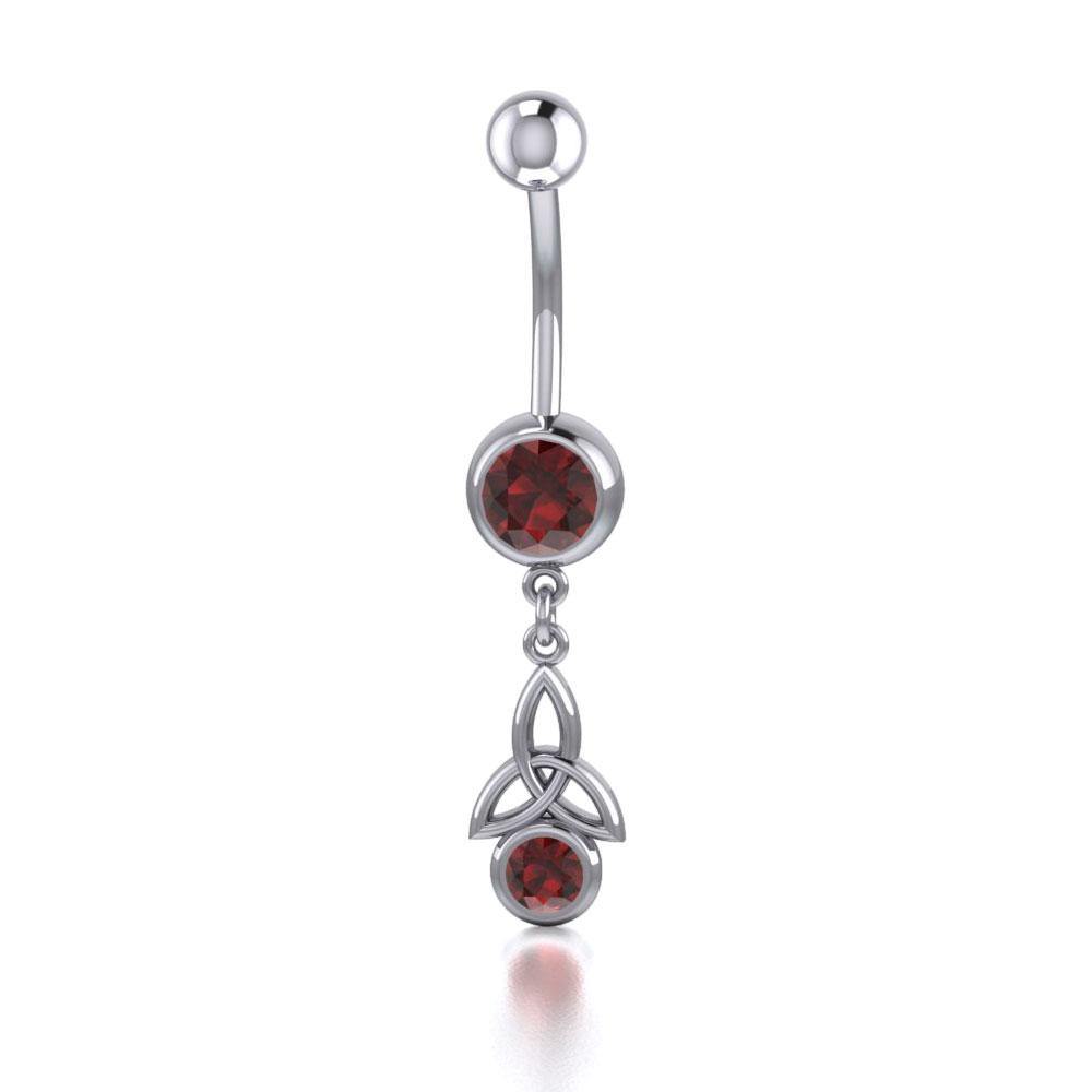 Celtic Trinity Knot Body Jewelry with Gem BJ077