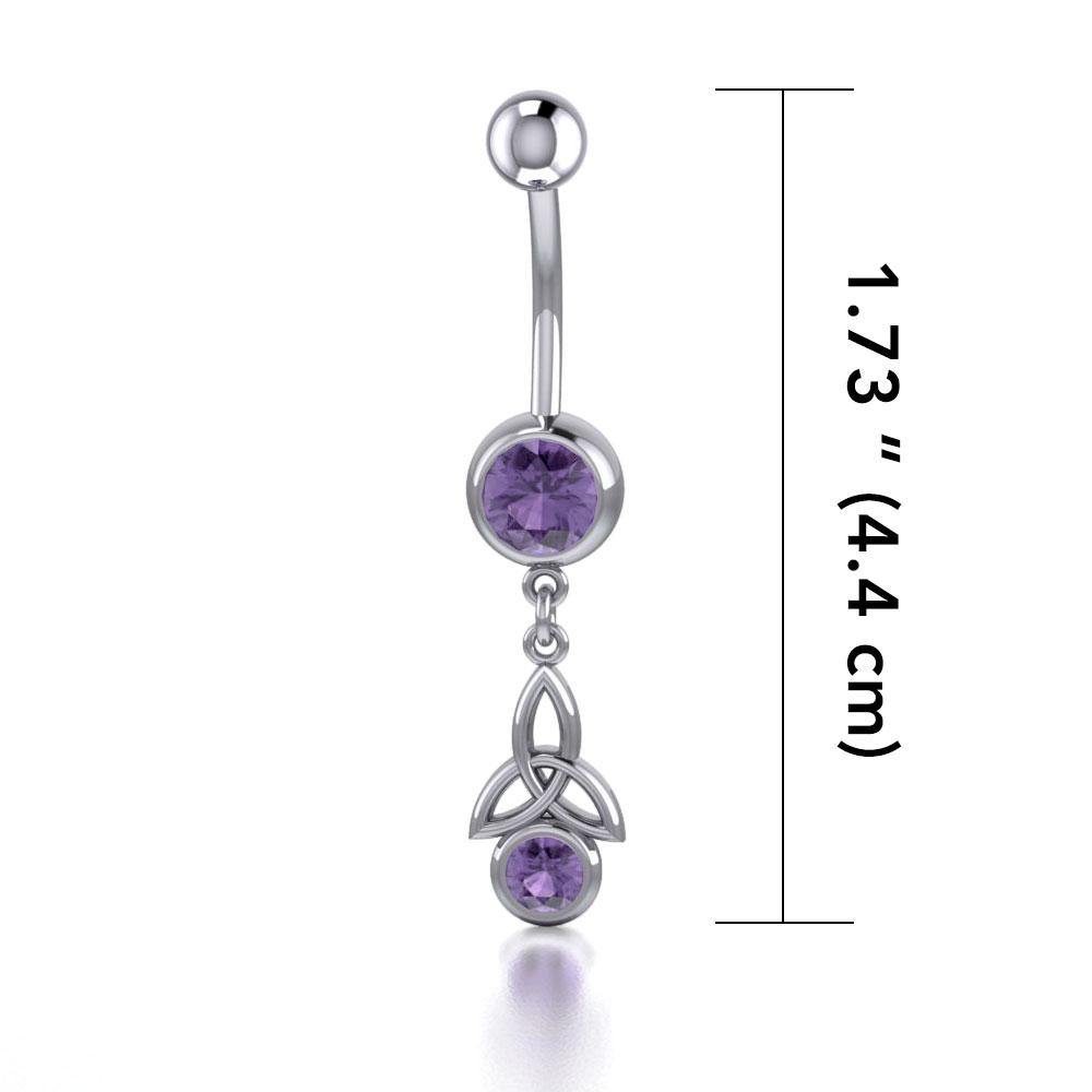 Celtic Trinity Knot Body Jewelry with Gem BJ077