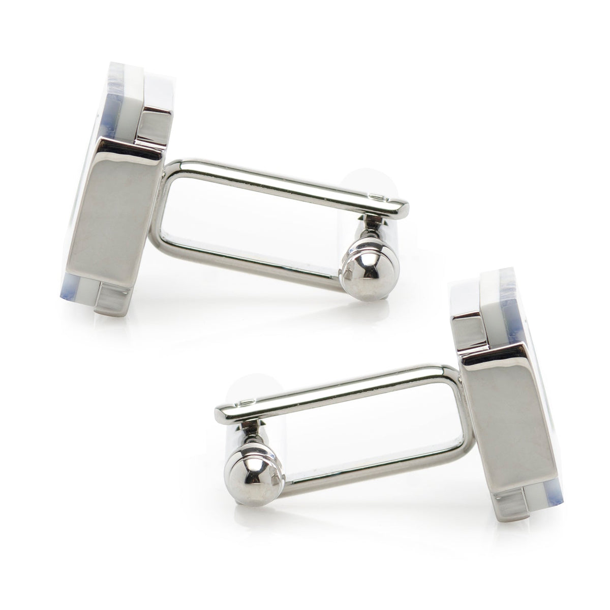 Floating Mother of Pearl Checkered Cufflinks | Cufflinks | Wiccan Center
