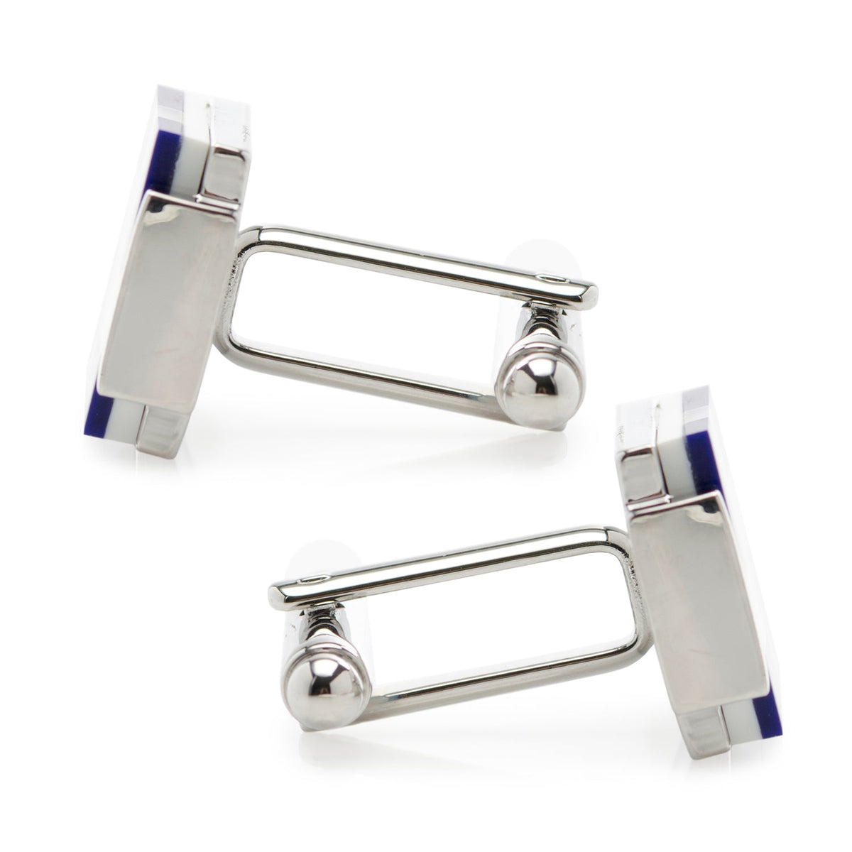 Mother of Pearl and Lapis Blue Windmill Square Cufflinks | Cufflinks | Wiccan Center