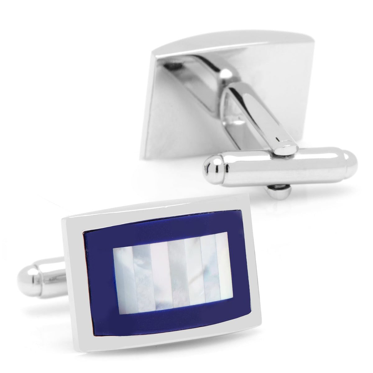 Mother of Pearl and Lapis Blue Key Cufflinks | Cufflinks | Wiccan Center