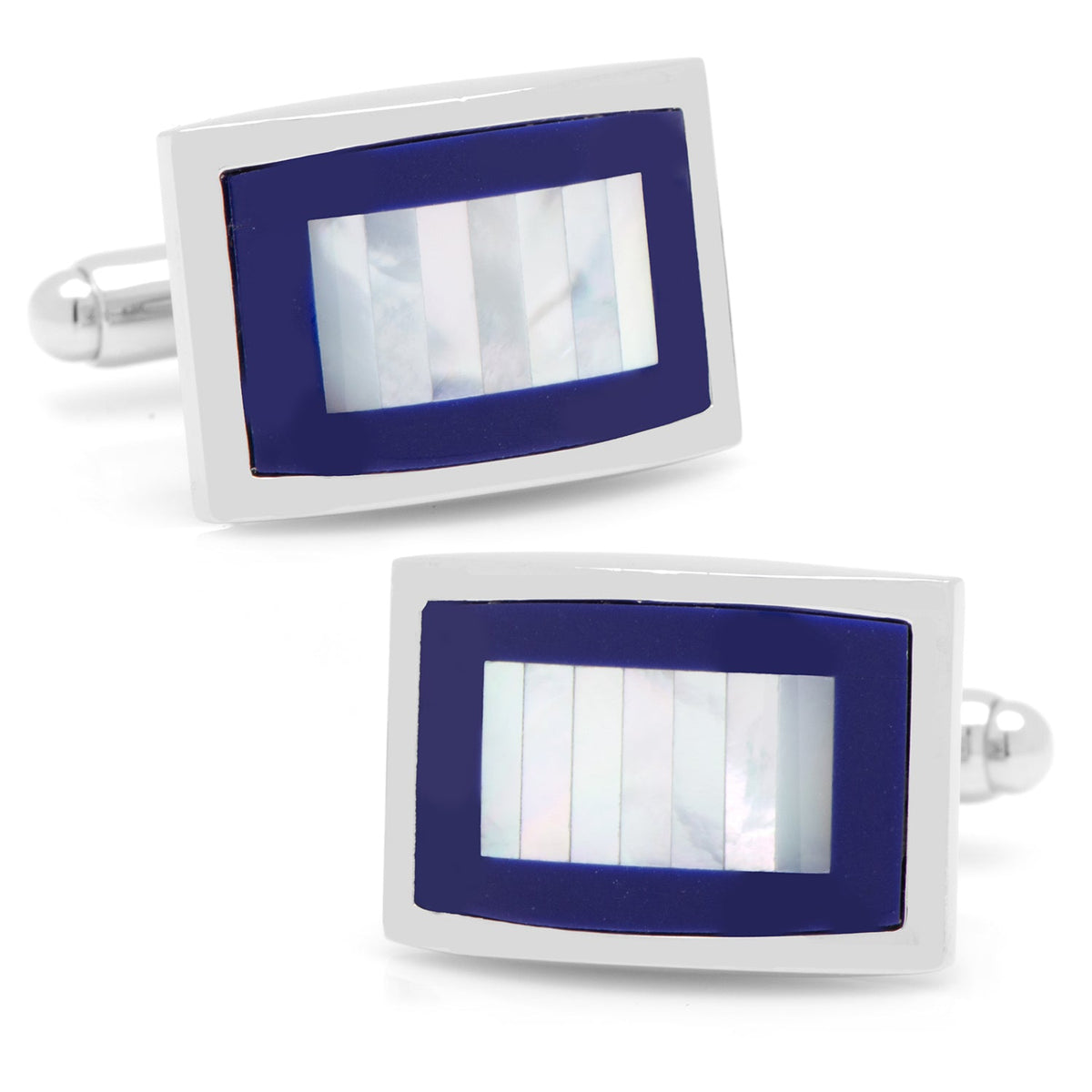 Mother of Pearl and Lapis Blue Key Cufflinks | Cufflinks | Wiccan Center