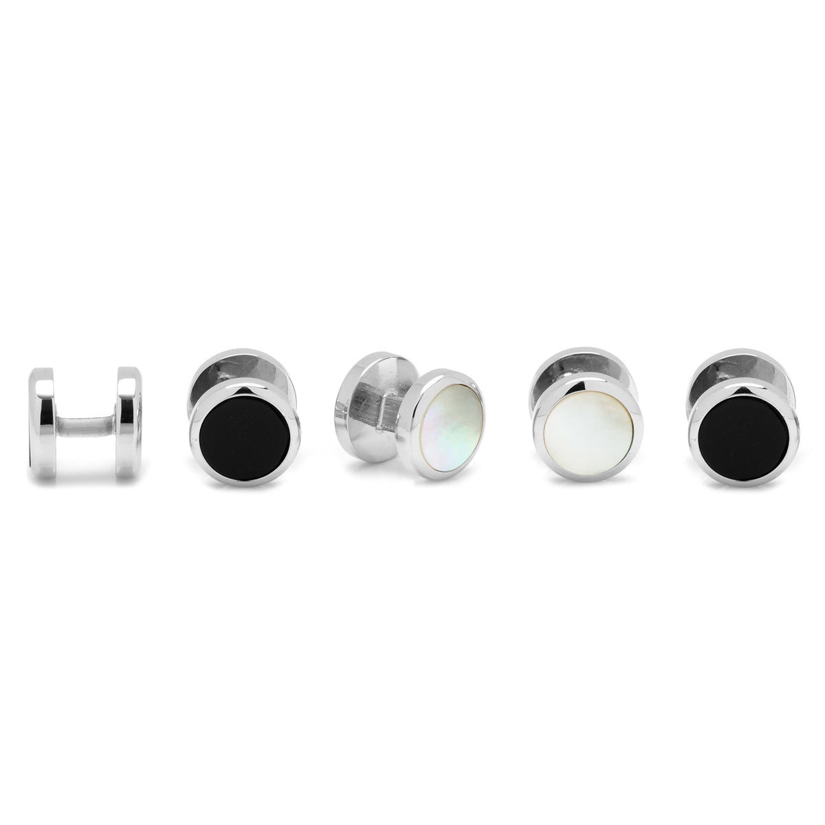 Double Sided Mother of Pearl Round Beveled 5-Stud Set | Stud Set | Wiccan Center