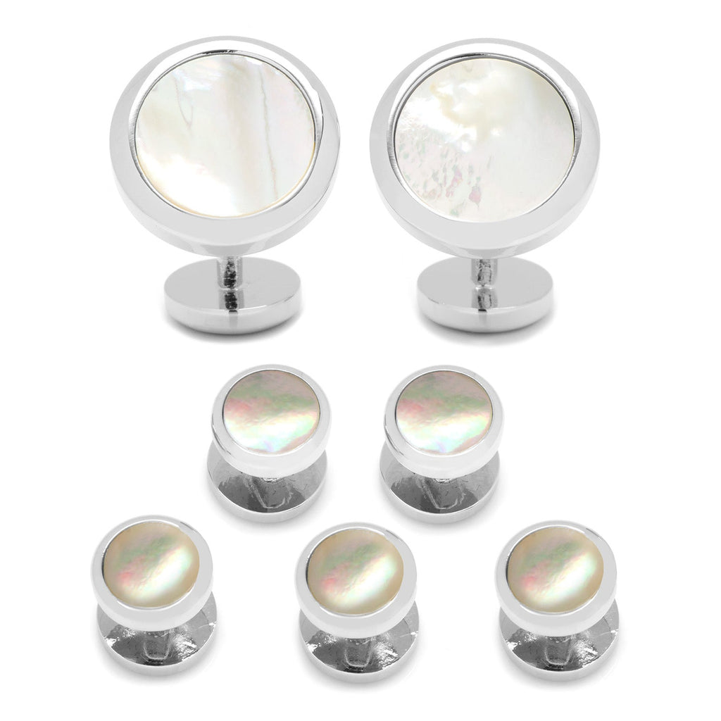 Double Sided Mother of Pearl Round Beveled 5-Stud Set | Stud Set | Wiccan Center