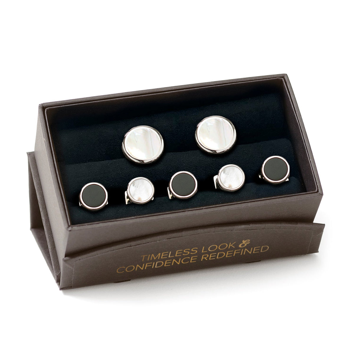 Double Sided Mother of Pearl Round Beveled 5-Stud Set | Stud Set | Wiccan Center