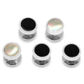Double Sided Onyx and Mother of Pearl Round Beveled 5-Studs | Studs | Wiccan Center