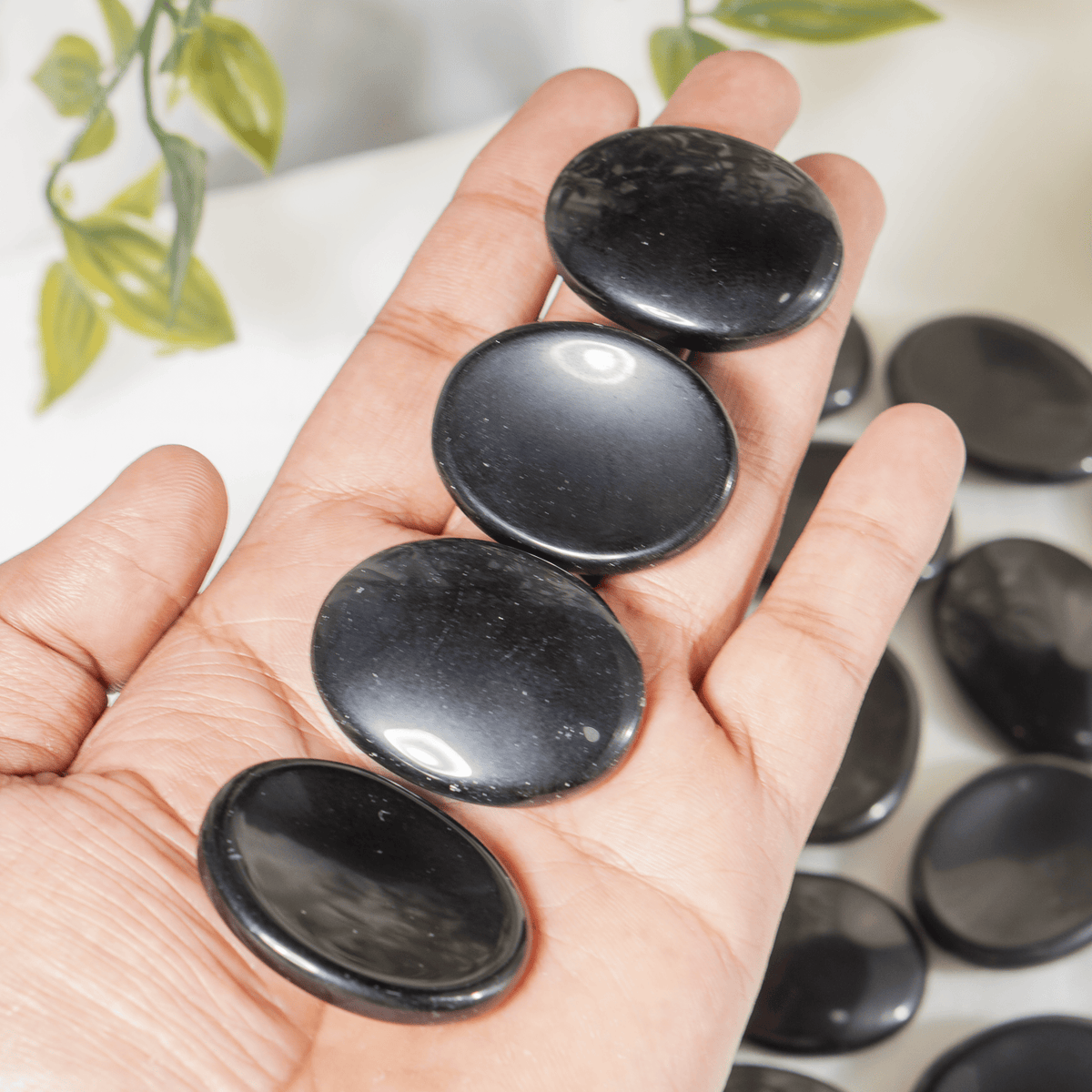 Black Obsidian Pocket Stones. | Worry & Palm Stones | Wiccan Center