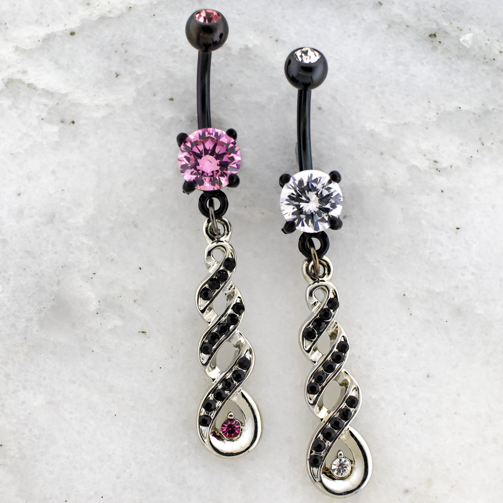 14G Fancy CZ Navel Ring | Body Jewelry | Wiccan Center