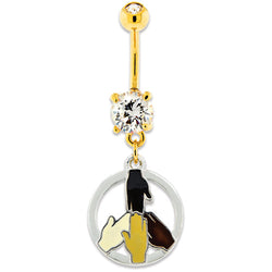 Equality = Peace Navel Ring | Body Jewelry | Wiccan Center