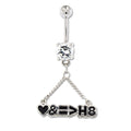 Love is Stronger than Hate Navel Ring | Body Jewelry | Wiccan Center