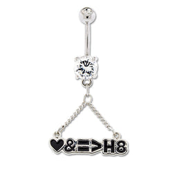 Love is Stronger than Hate Navel Ring | Body Jewelry | Wiccan Center