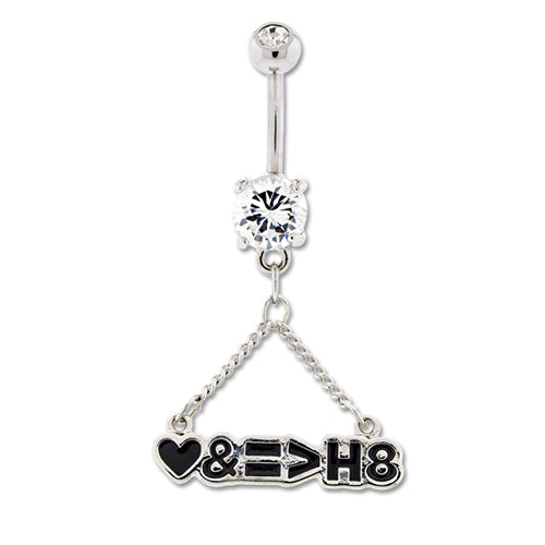 Love is Stronger than Hate Navel Ring | Body Jewelry | Wiccan Center