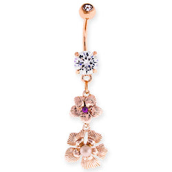 Pearl Flower Navel Ring | Body Jewelry | Wiccan Center