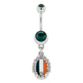 Irish Flag Navel Ring | Body Jewelry | Wiccan Center