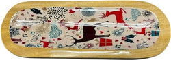 Wooden Handmade Incense Holder Boat Shape, Single - Reindeer Holiday Design | INCENSES BURNERS | Wiccan Center