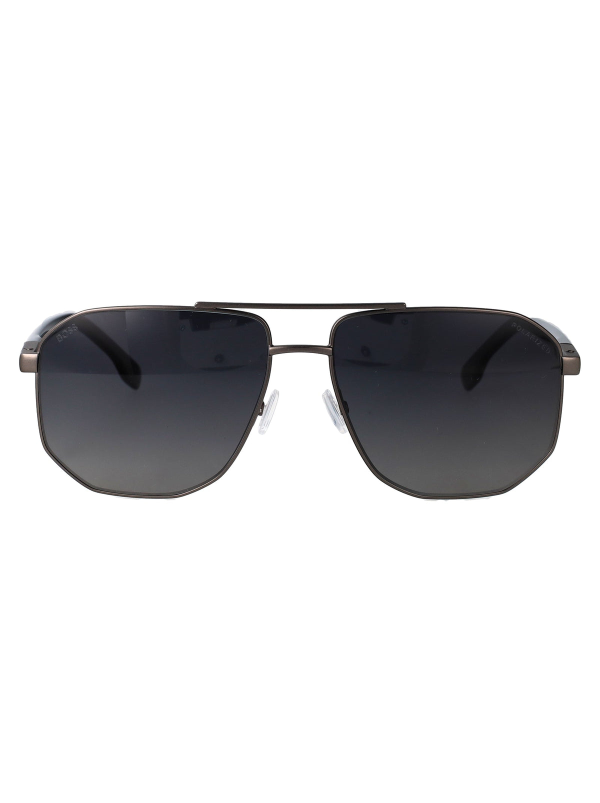 HUGO BOSS Matte Dark Ruthenium Steel Sunglasses for Men | SUNGLASSES | Wiccan Center
