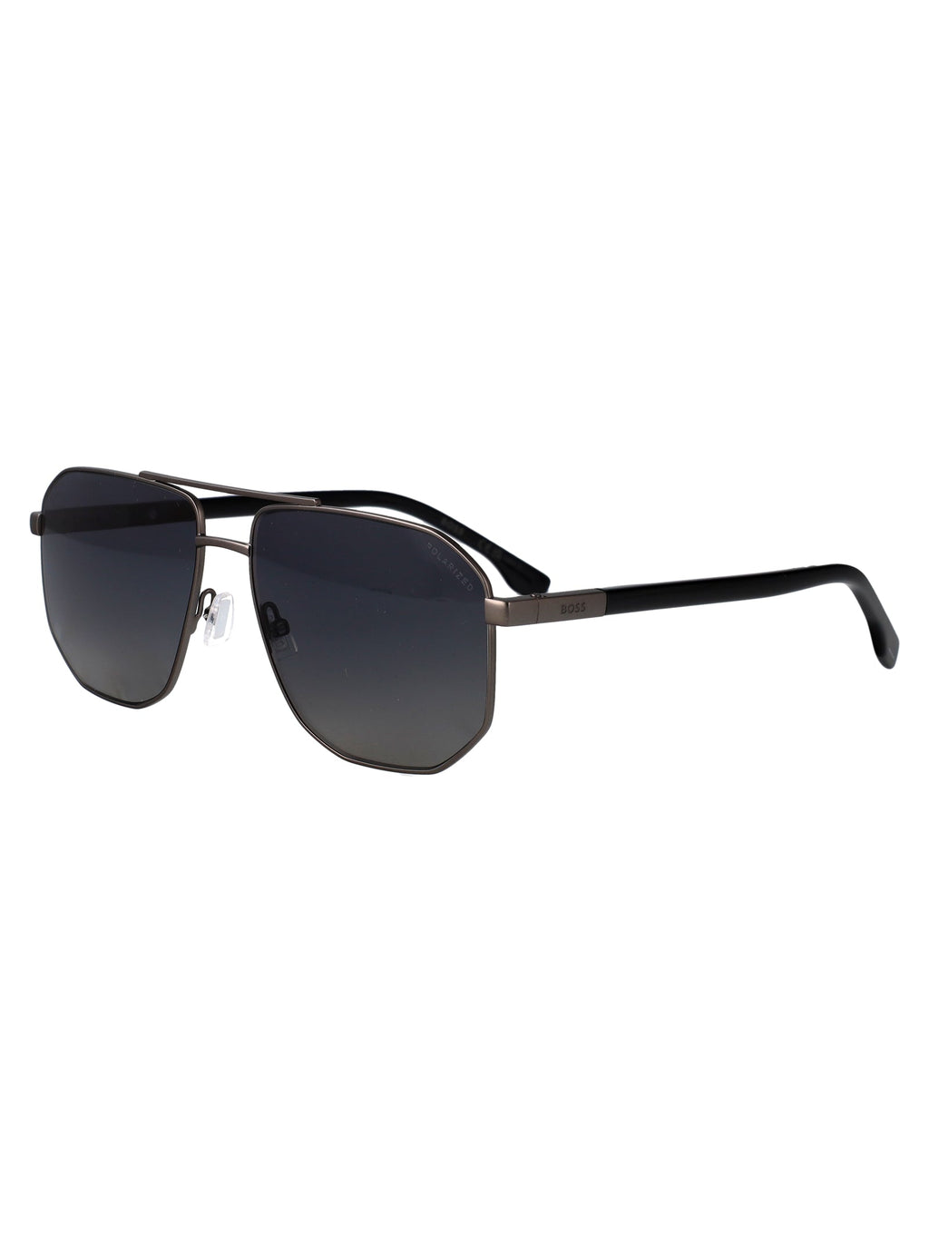 HUGO BOSS Matte Dark Ruthenium Steel Sunglasses for Men | SUNGLASSES | Wiccan Center