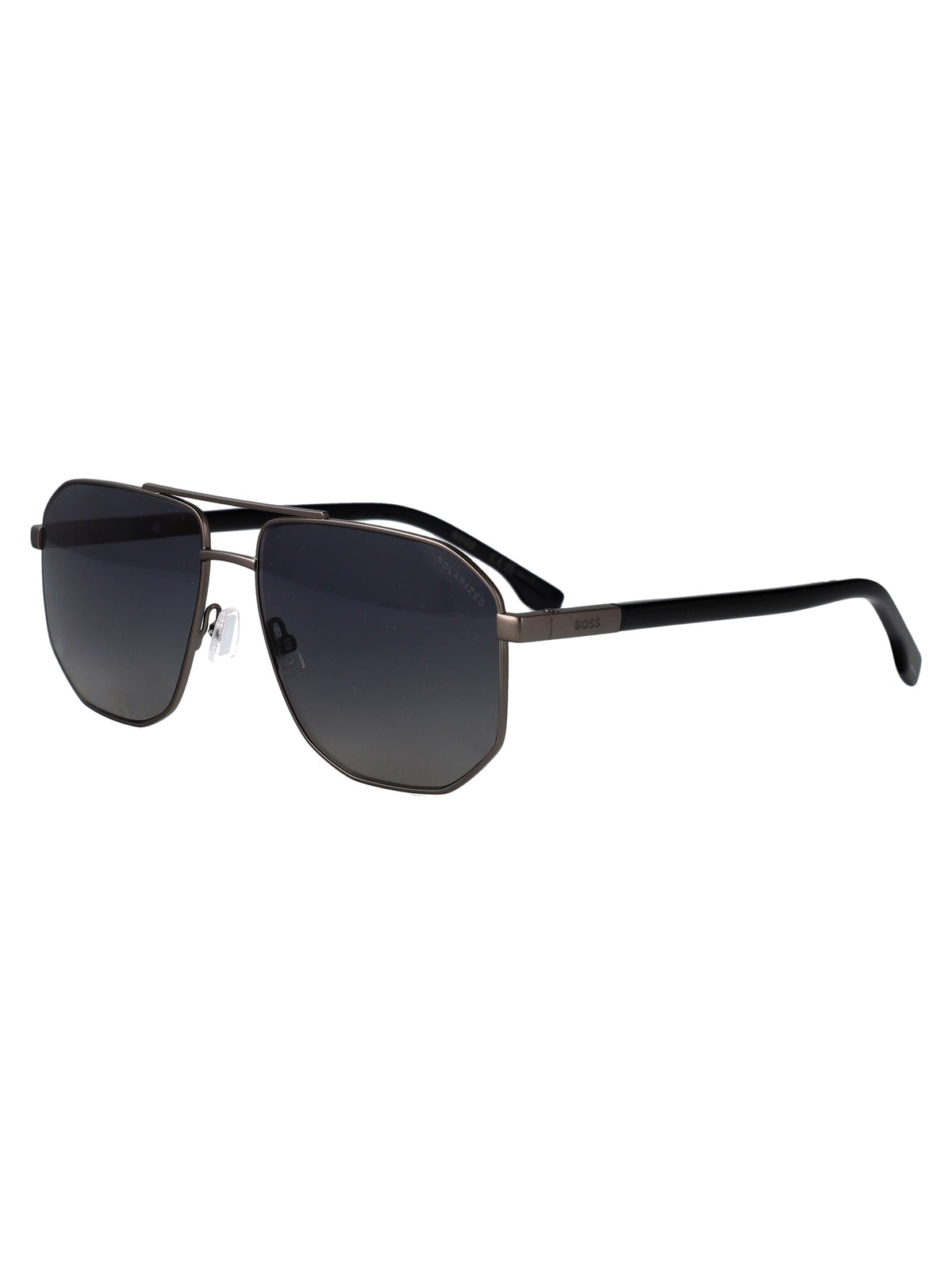 HUGO BOSS Matte Dark Ruthenium Steel Sunglasses for Men | SUNGLASSES | Wiccan Center