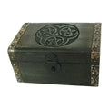 Triple Pentagram with latch chest | Wood Box | Wiccan Center