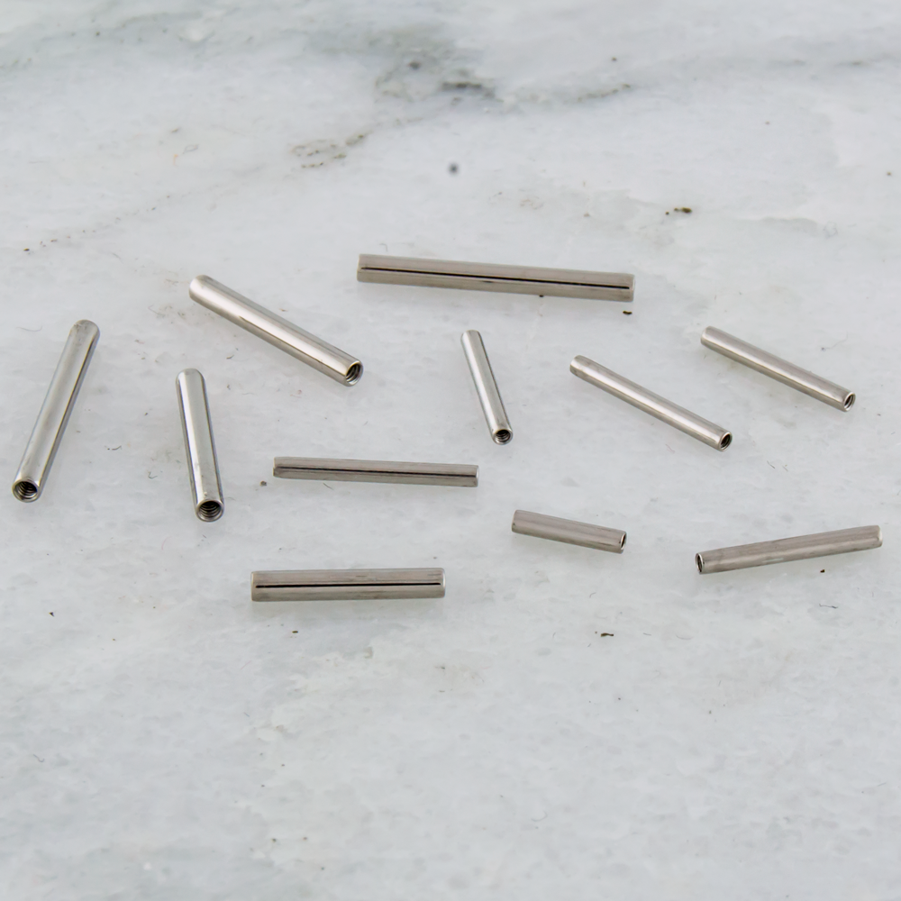 16G Steel Straight Barbell - Internally Threaded Post | Body Jewelry | Wiccan Center