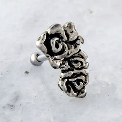 16G Oxidized Triple Rose Cartilage Barbell | | Wiccan Center