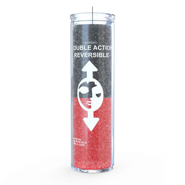 7 Day Candle - Reversible (Black & Red)