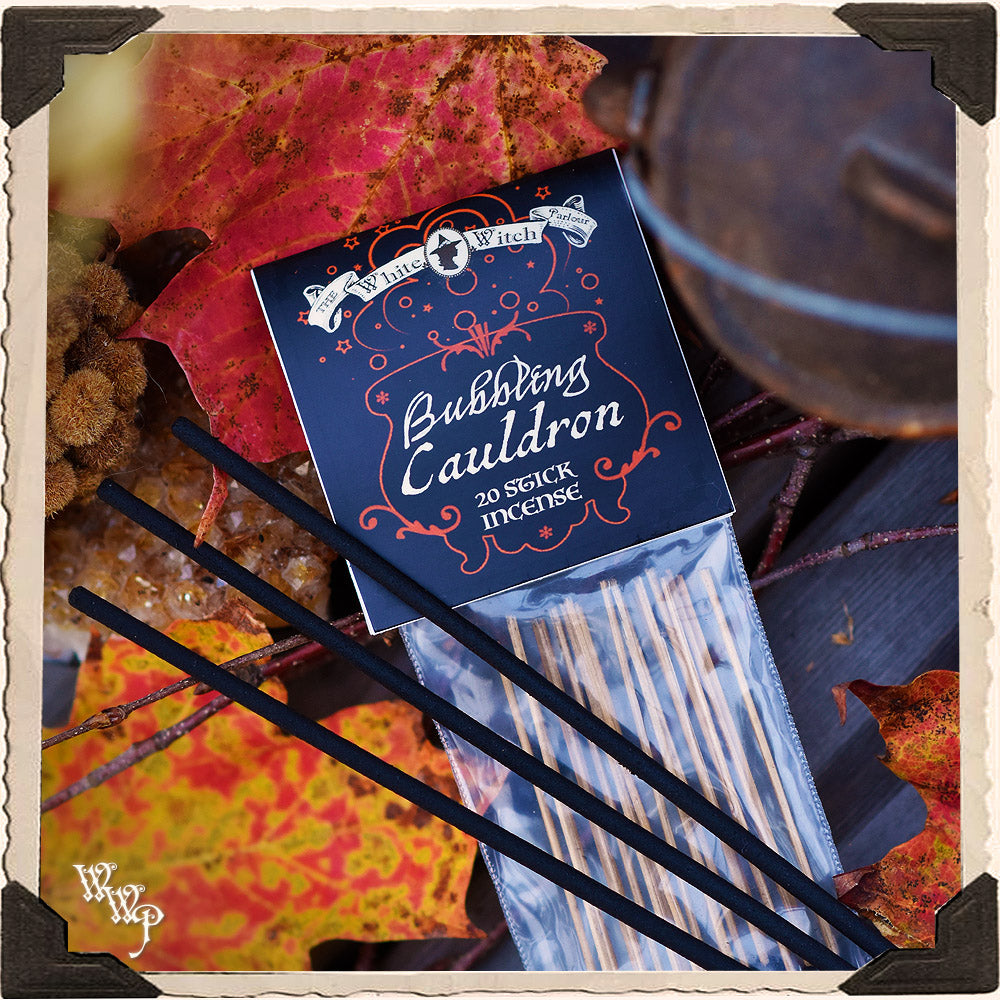 BUBBLING CAULDRON INCENSE . 20 Stick Pack. For Manifestation, Divination & Samhain Protection. | INCENSE | Wiccan Center