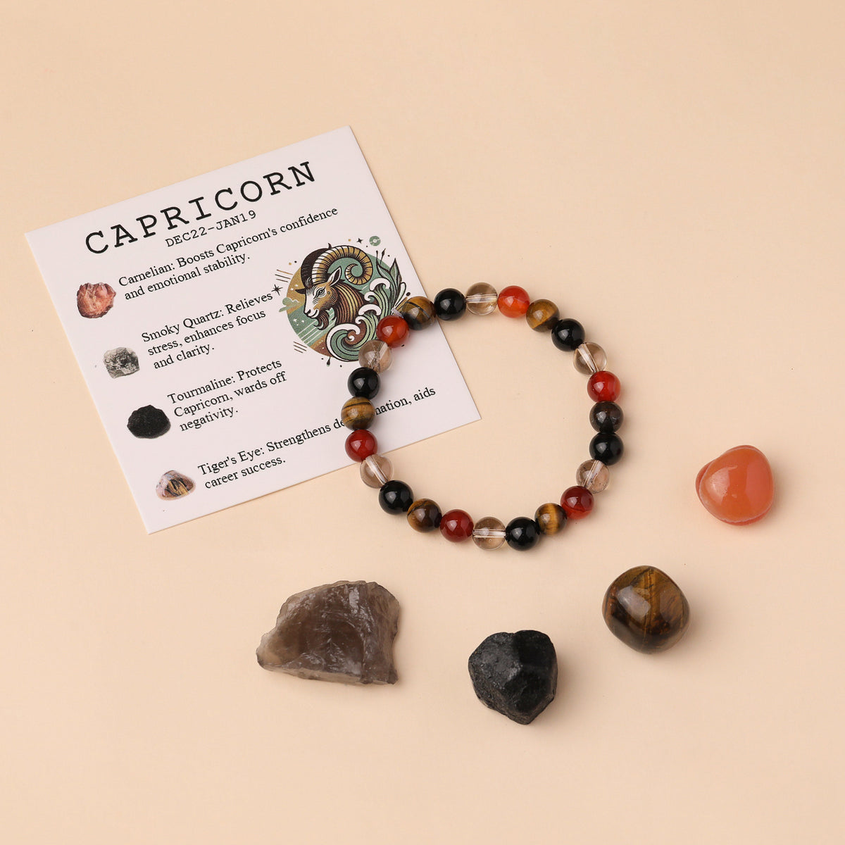 Leo Zodiac Crystal Bracelet & Stone Set | Crystal Stone | Wiccan Center