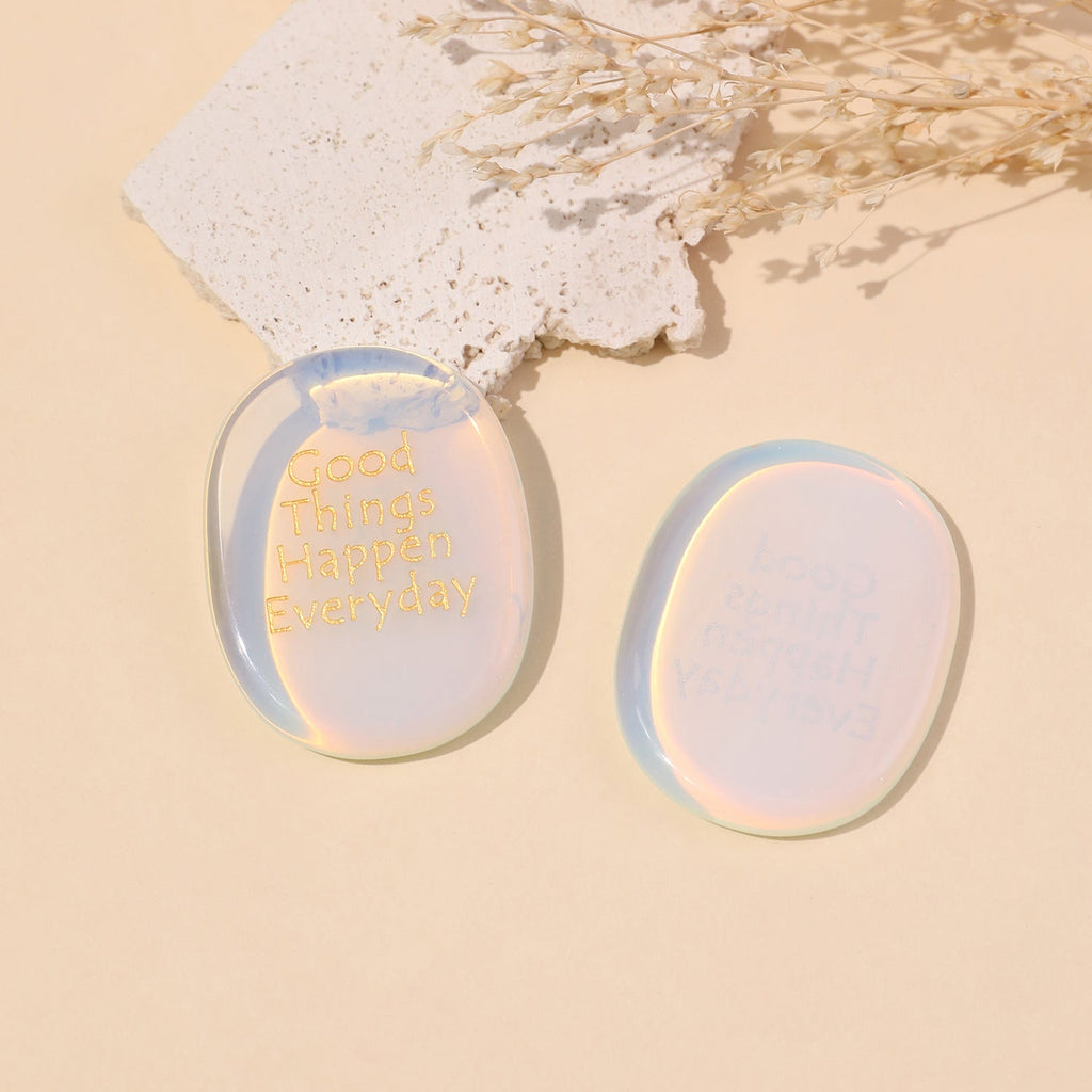 Good Things Happen Everyday Pocket Crystal Stone | Crystal Stone | Wiccan Center