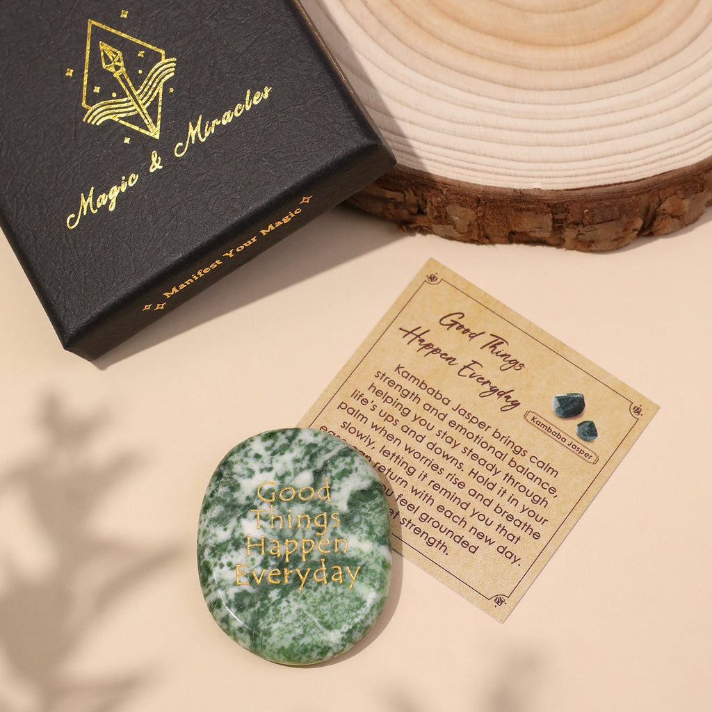 Good Things Happen Everyday Pocket Crystal Stone | Crystal Stone | Wiccan Center