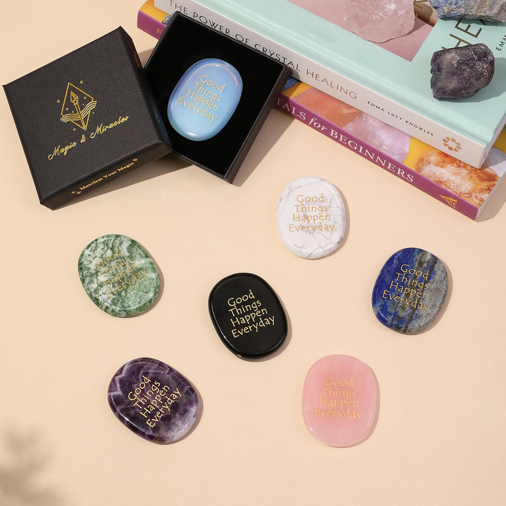 Good Things Happen Everyday Pocket Crystal Stone | Crystal Stone | Wiccan Center