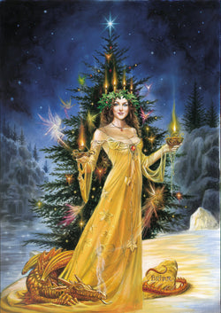 Lady of Lights Card | Briar Yule Cards | Wiccan Center