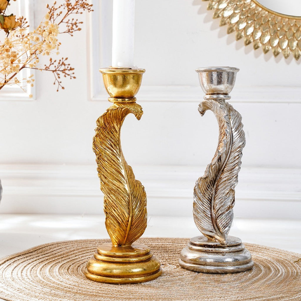 Decorative Feather Candle Holder | | Wiccan Center