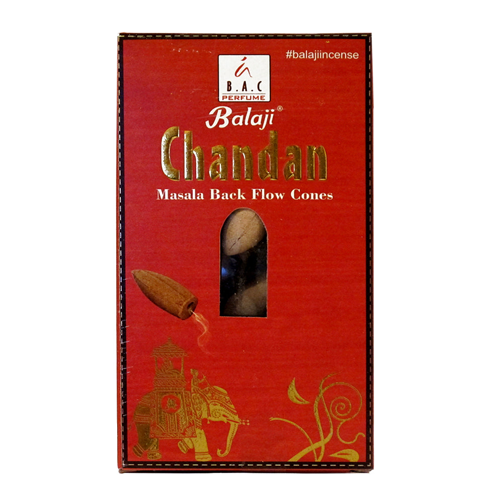 Balaji Chandan Masala Backflow Incense Cones | Incense | Wiccan Center