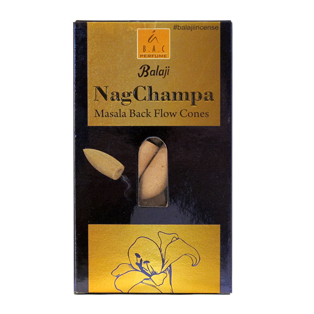 Balaji NagChampa Masala Backflow Incense Cones | Incense | Wiccan Center