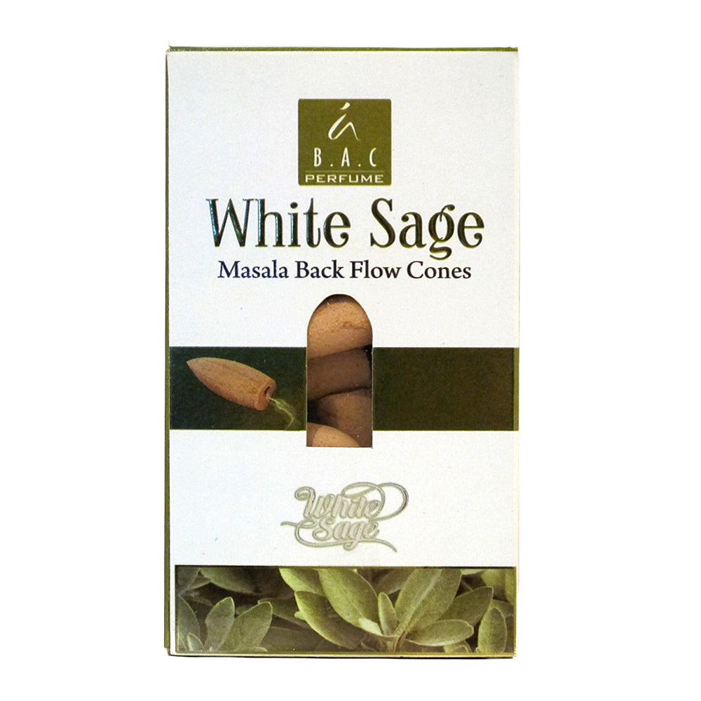 Balaji White Sage Masala Backflow Incense Cones | Incense | Wiccan Center