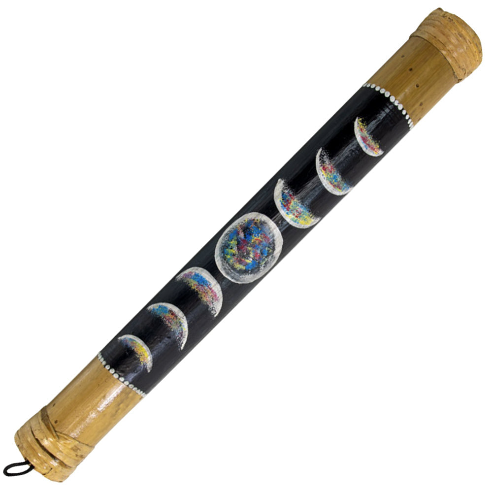 Bamboo Painted Rainstick - Moon Phases - Small | Rainstick | Wiccan Center
