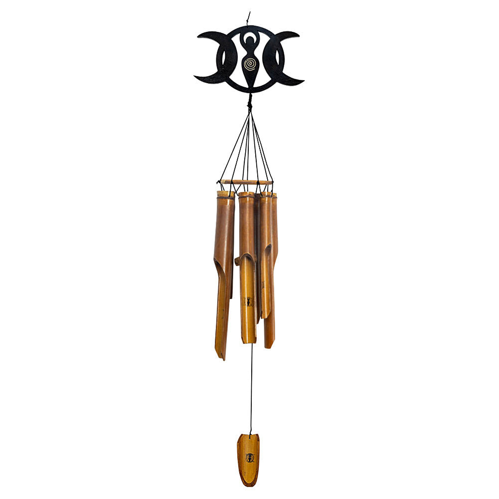 Bamboo Wind Chime - Triple Moon Goddess | Wind Chime | Wiccan Center