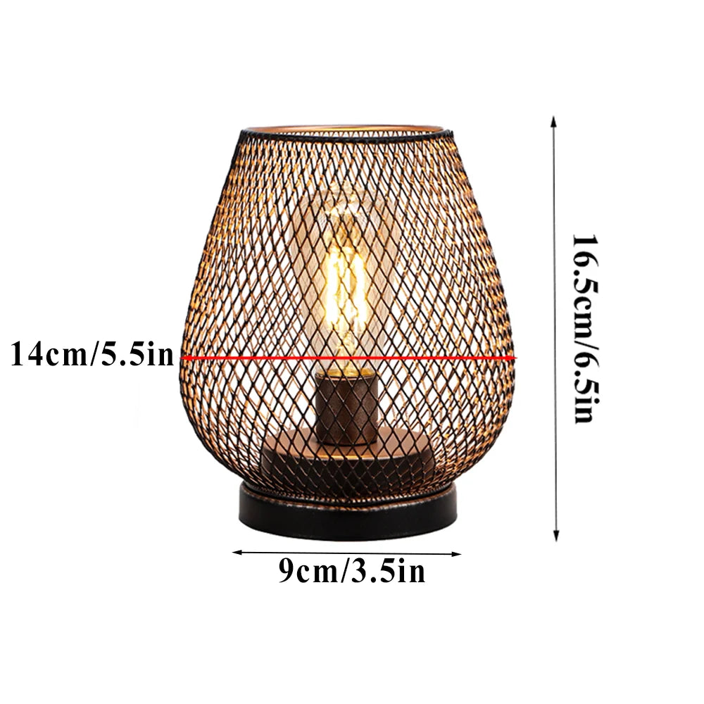 Set of 2 Metal Cage LED Battery Powered Lamp | | Wiccan Center