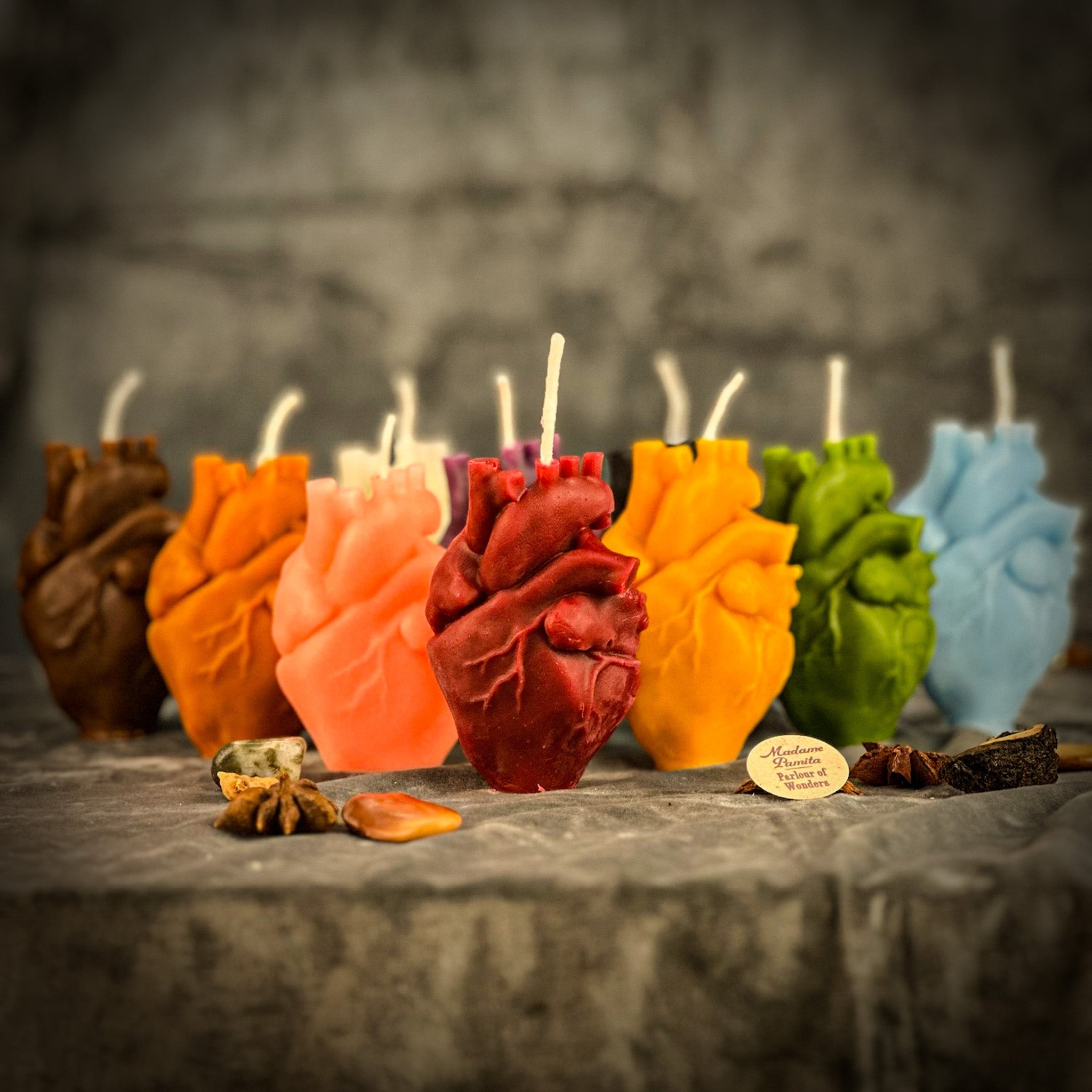Beeswax Anatomical Heart Spell Candle - Love & Emotional Healing Magic | Beeswax Candle | Wiccan Center