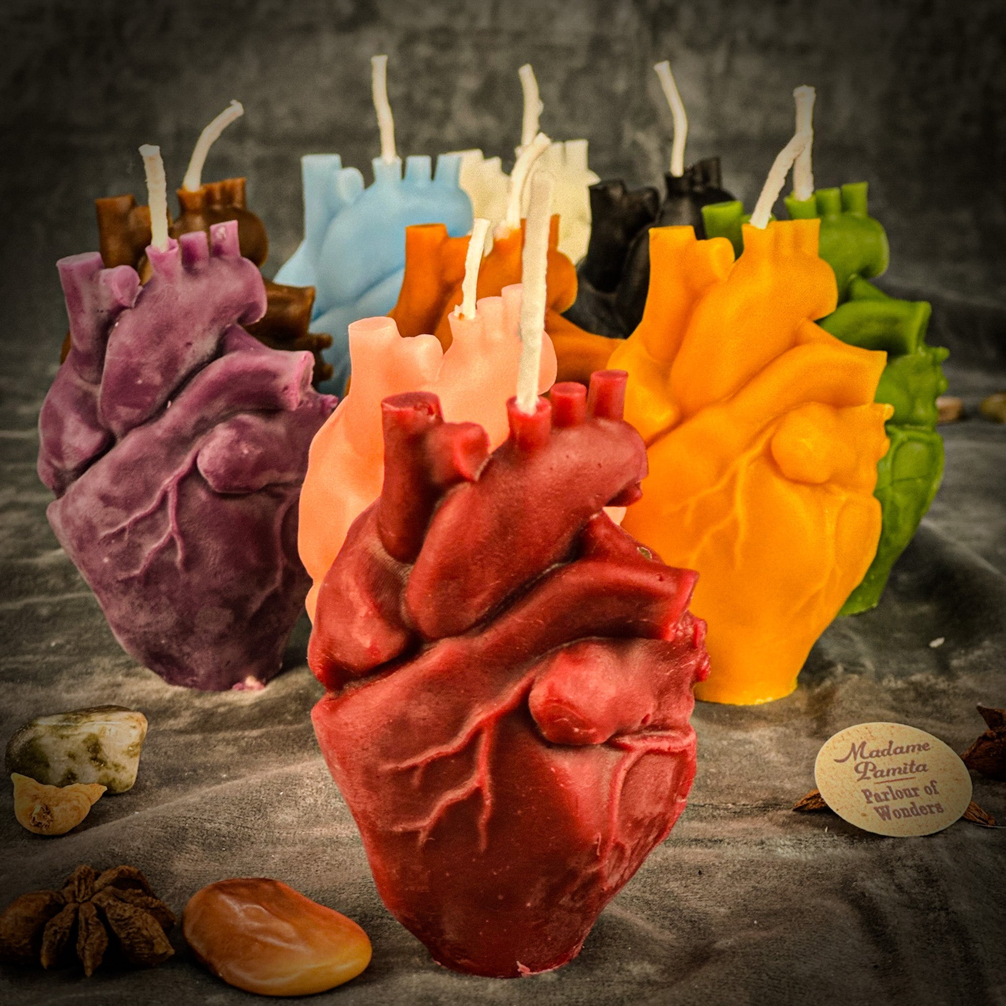 Beeswax Anatomical Heart Spell Candle - Love & Emotional Healing Magic | Beeswax Candle | Wiccan Center