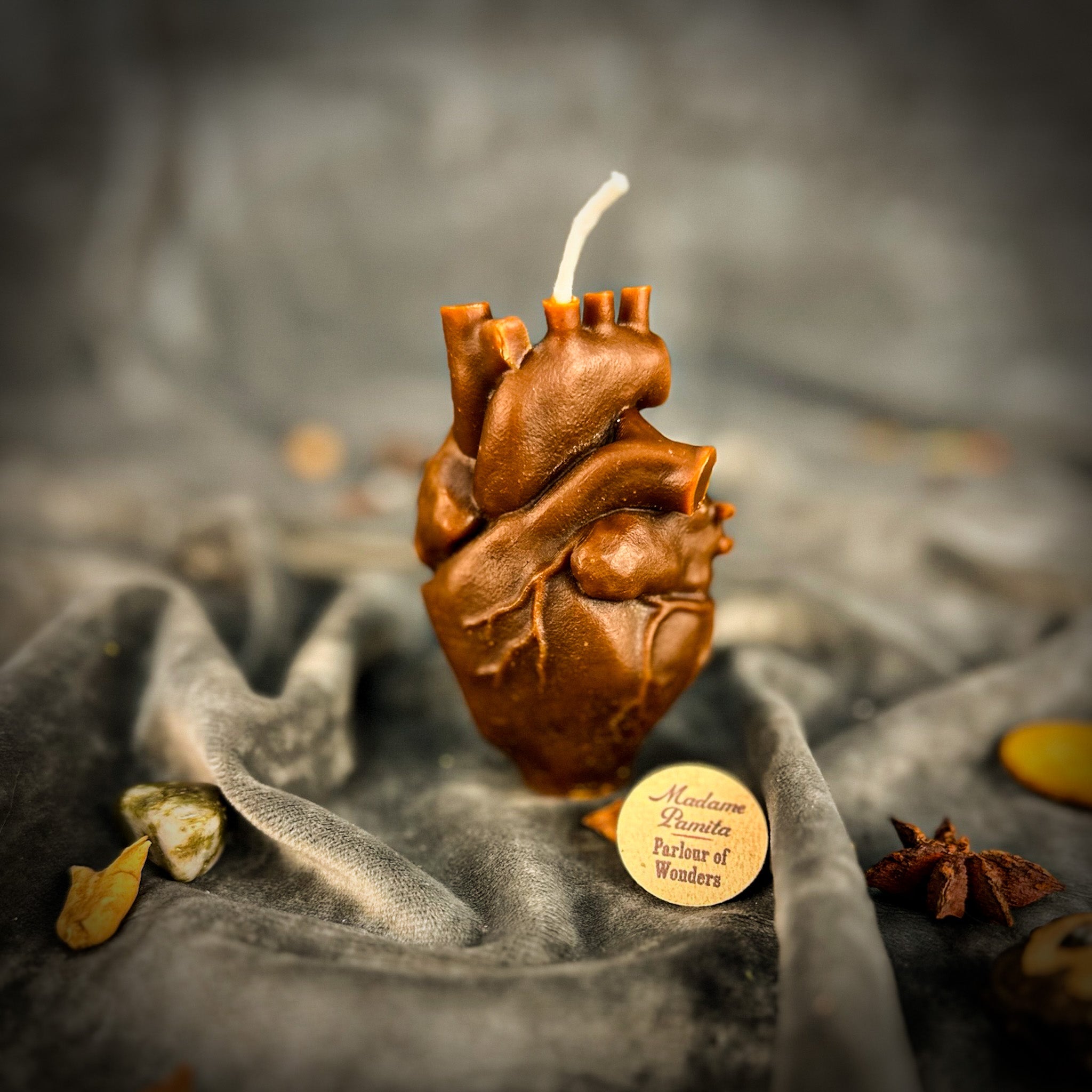Beeswax Anatomical Heart Spell Candle - Love & Emotional Healing Magic | Beeswax Candle | Wiccan Center