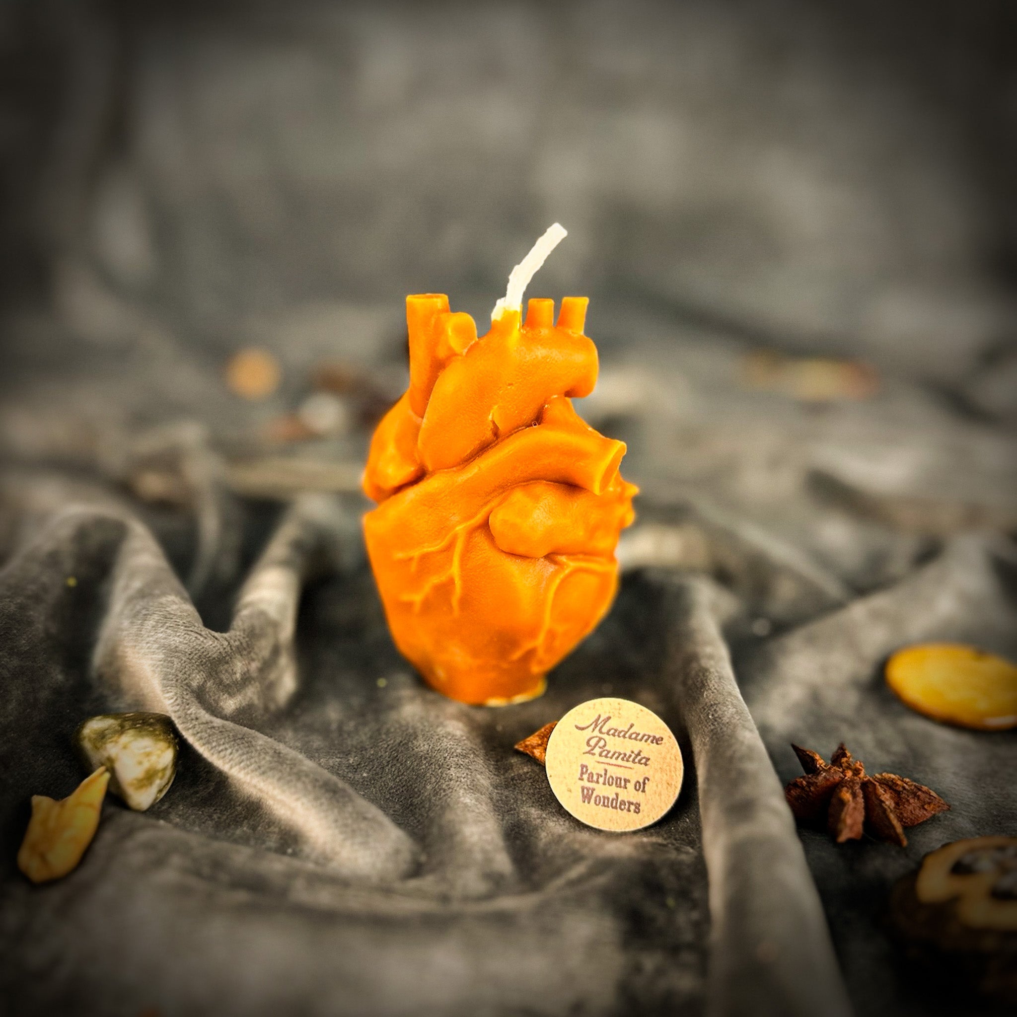 Beeswax Anatomical Heart Spell Candle - Love & Emotional Healing Magic | Beeswax Candle | Wiccan Center