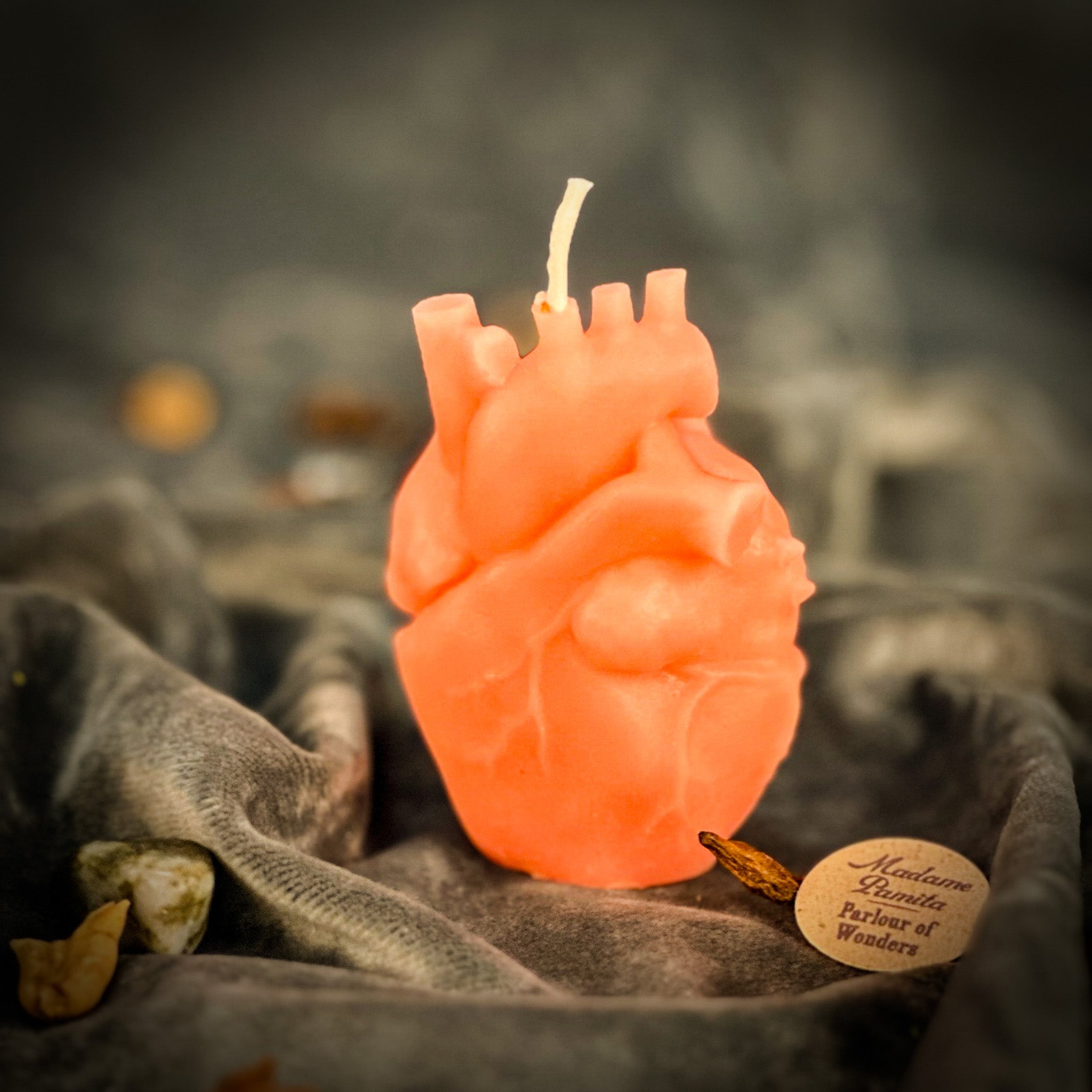 Beeswax Anatomical Heart Spell Candle - Love & Emotional Healing Magic | Beeswax Candle | Wiccan Center
