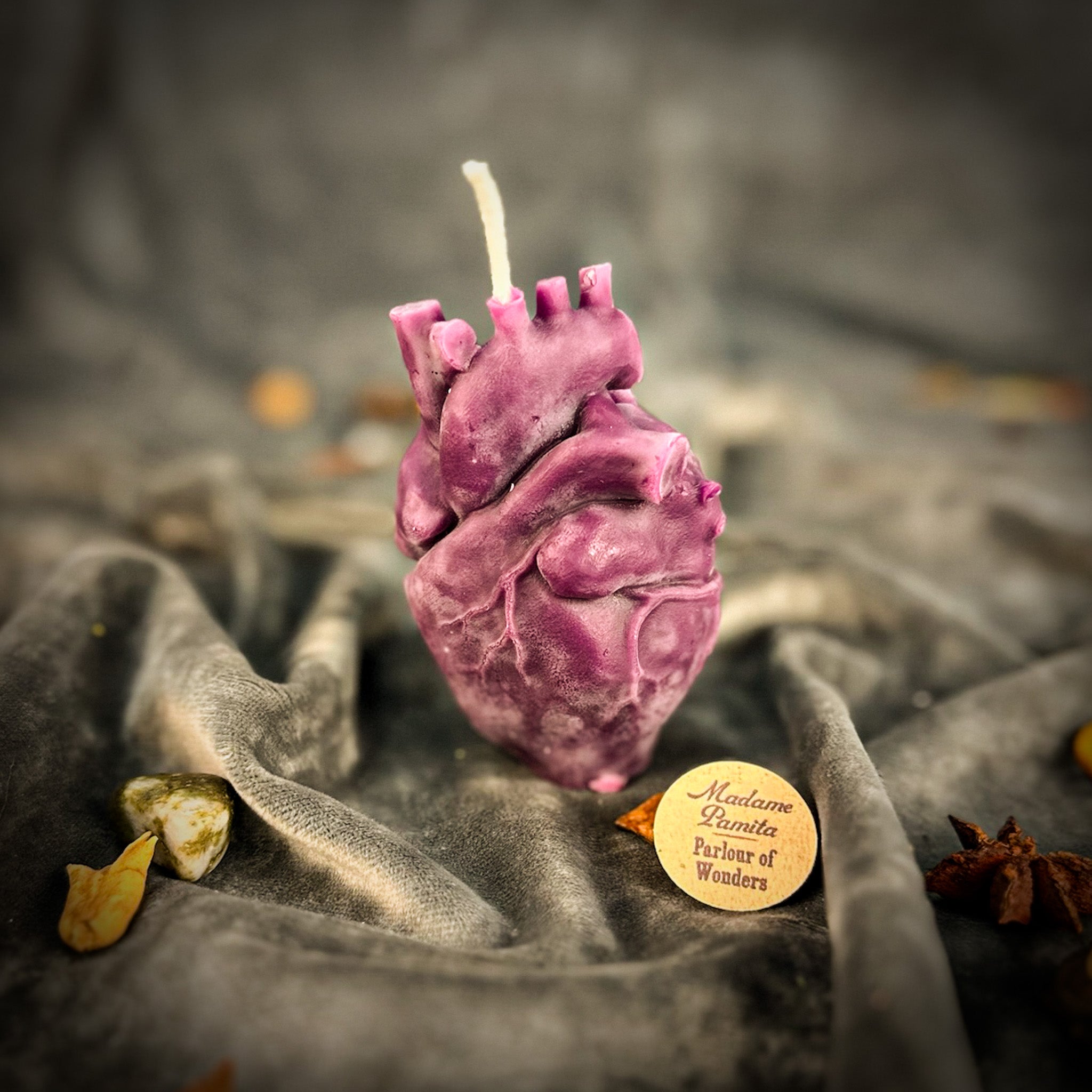 Beeswax Anatomical Heart Spell Candle - Love & Emotional Healing Magic | Beeswax Candle | Wiccan Center