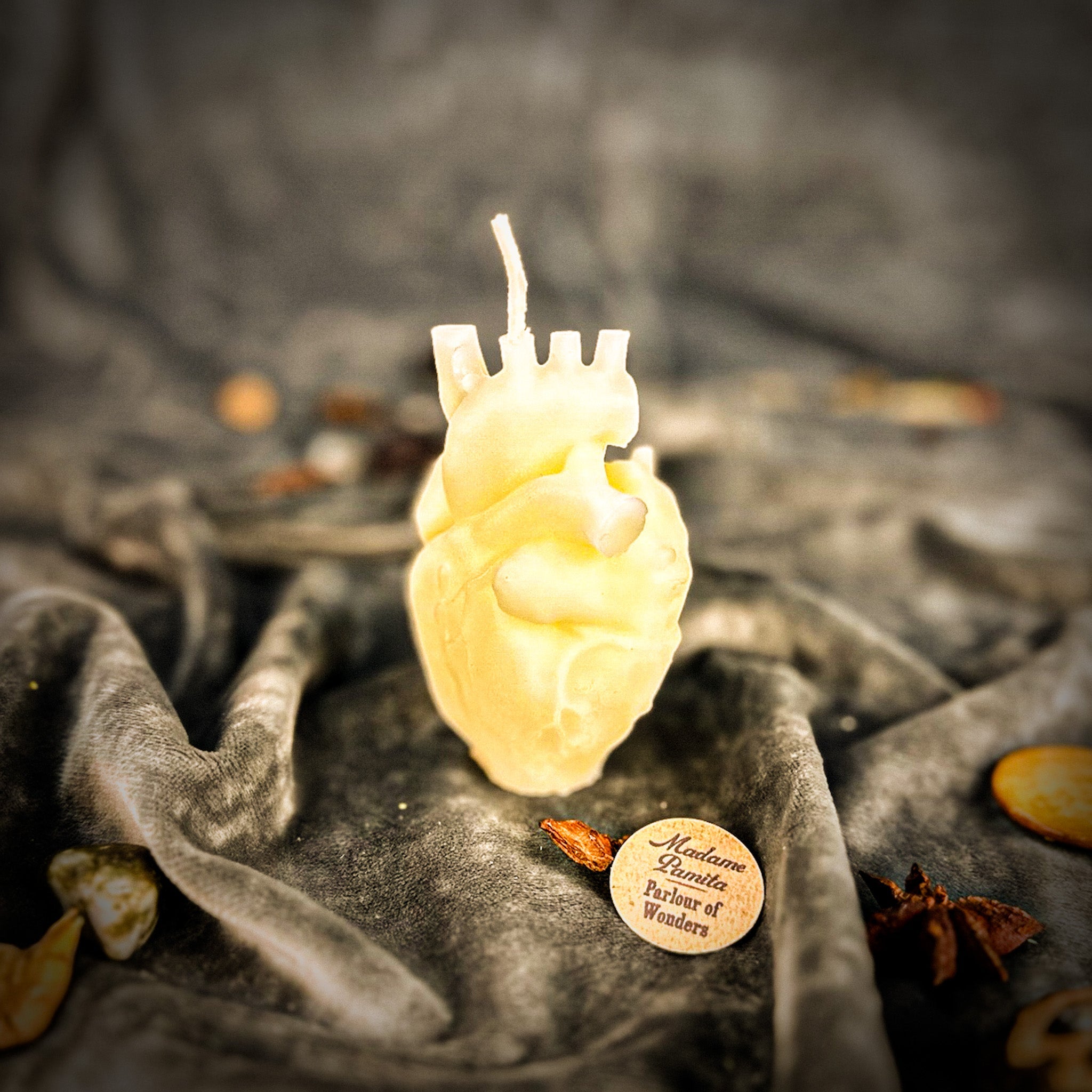 Beeswax Anatomical Heart Spell Candle - Love & Emotional Healing Magic | Beeswax Candle | Wiccan Center