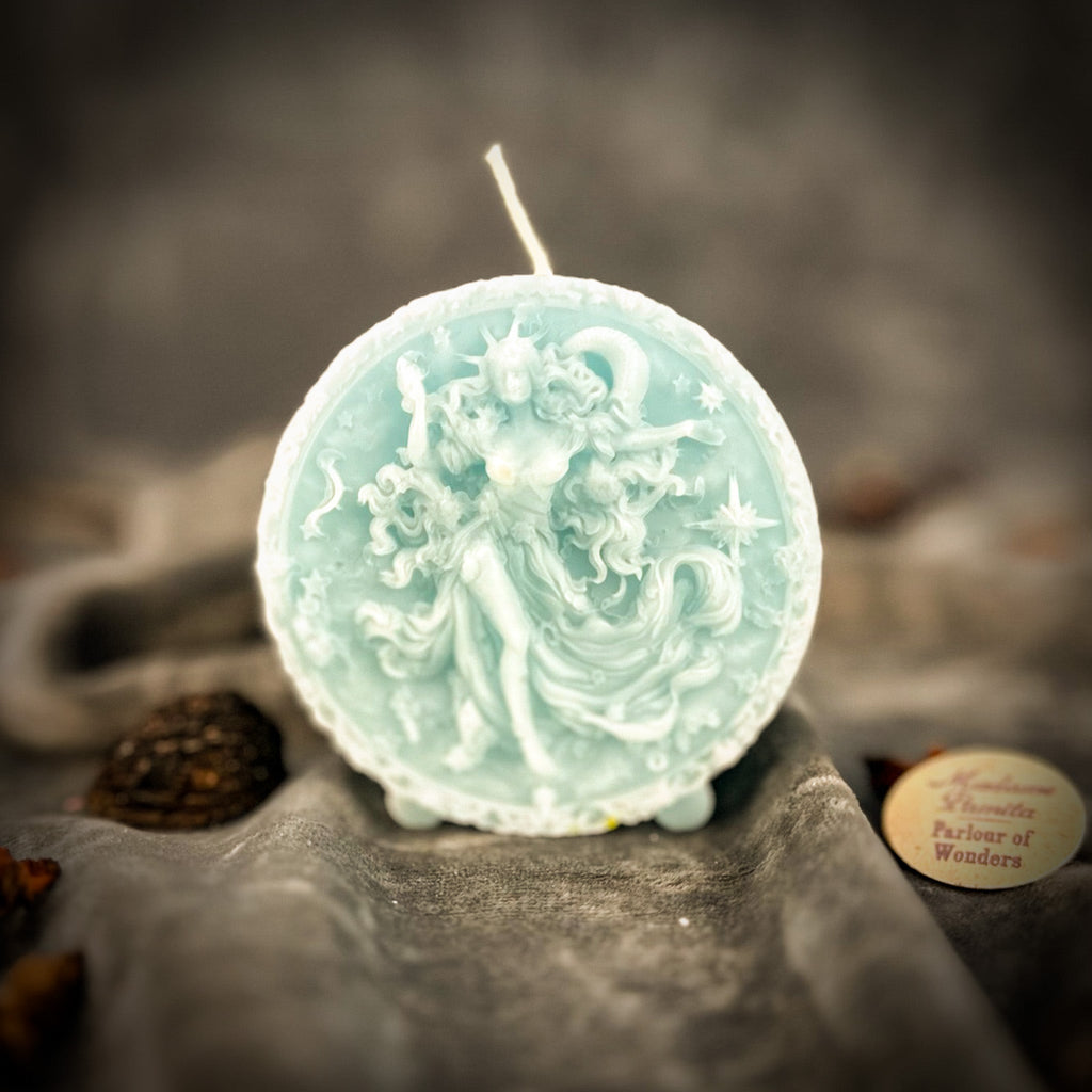 Beeswax Aquarius Water Bearer Zodiac Spell Candle - Innovation, Vision & Independence | Beeswax Candle | Wiccan Center